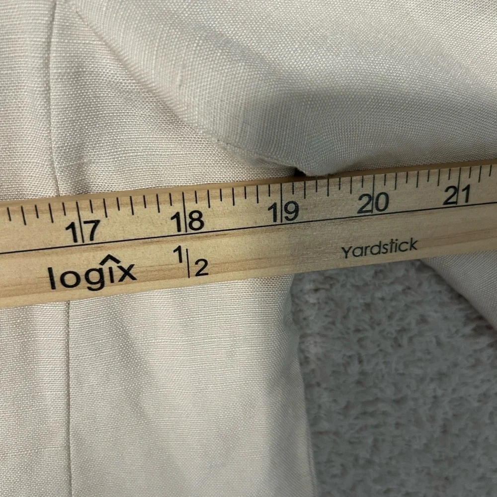 Lands End Women's Linen Double Breasted Blazer Size 4. Career Casual Preppy - Picture 5 of 10
